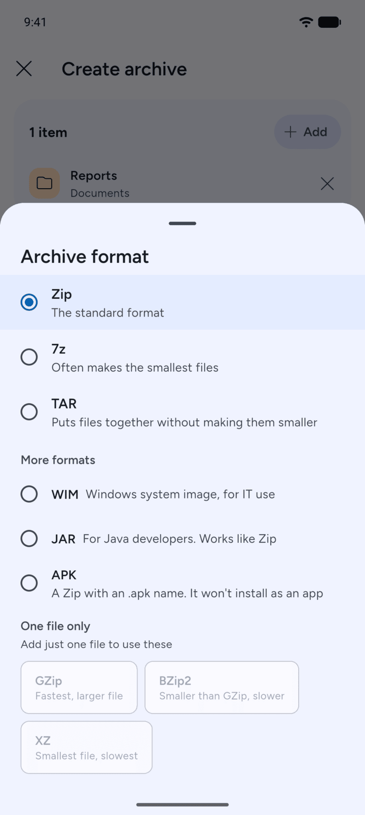 Step 5: Tap Format to choose a format.
