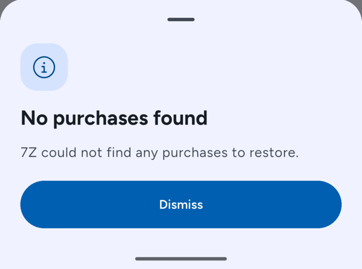 Step 4: The No purchases found message.