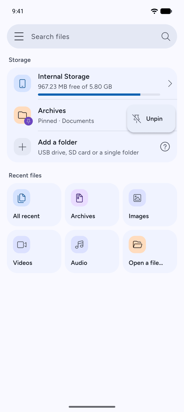 Step 5: To unpin it, tap the three dots next to it on Home and tap Unpin.