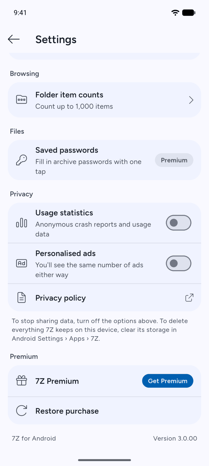 Step 3: Turn them off to stop sharing this data.