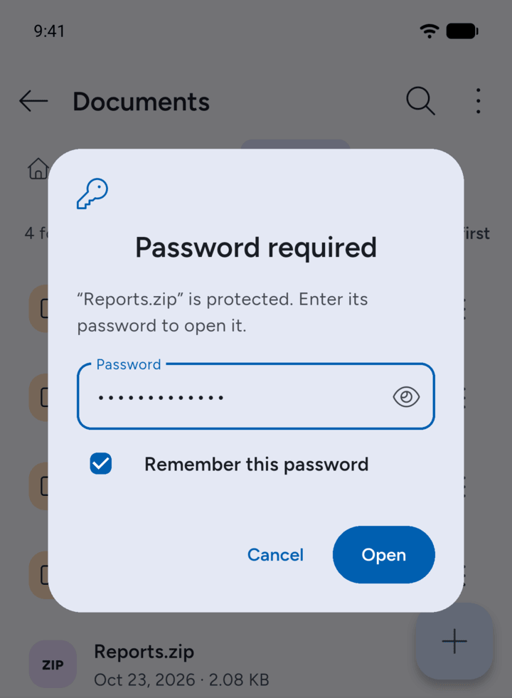 Step 4: 7Z asks for the password.