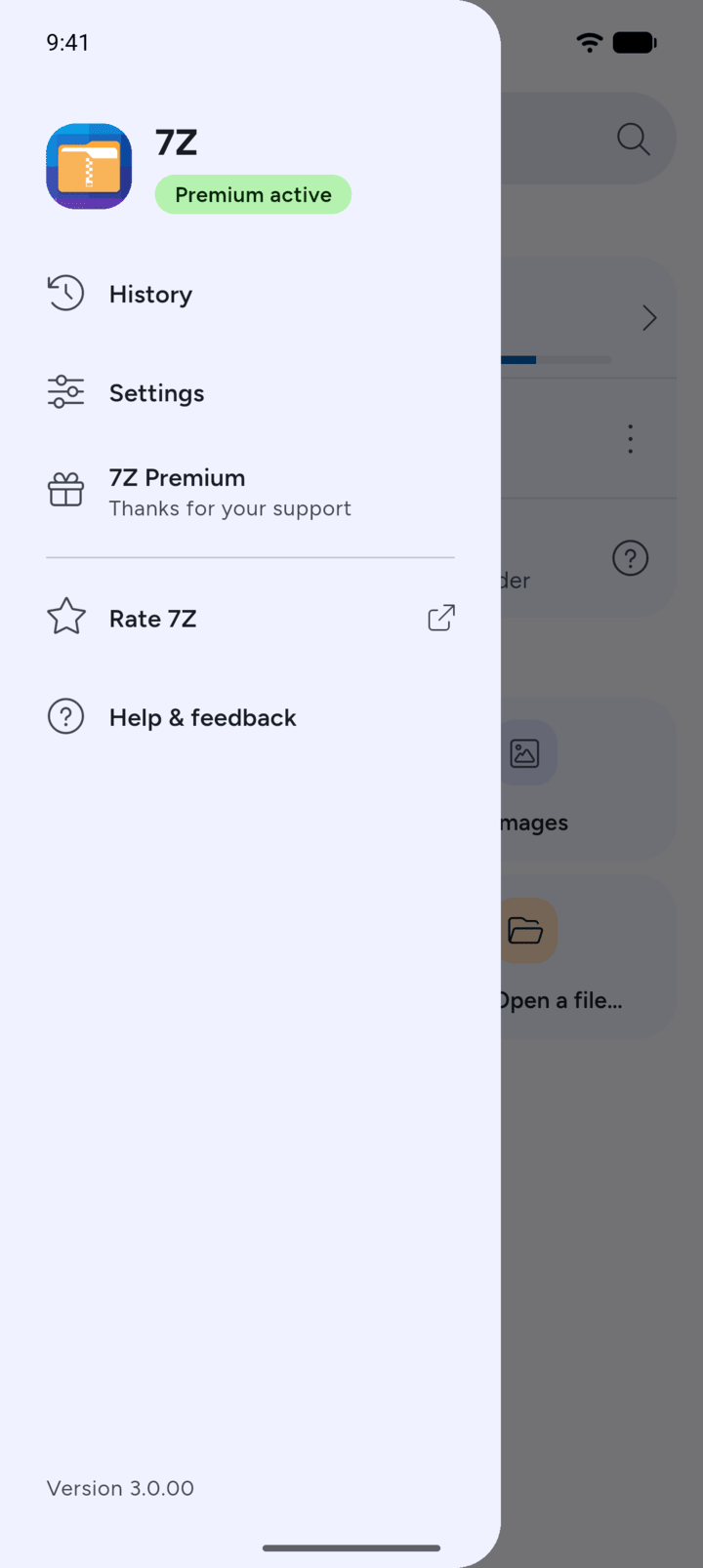 Step 4: The menu shows Premium active.
