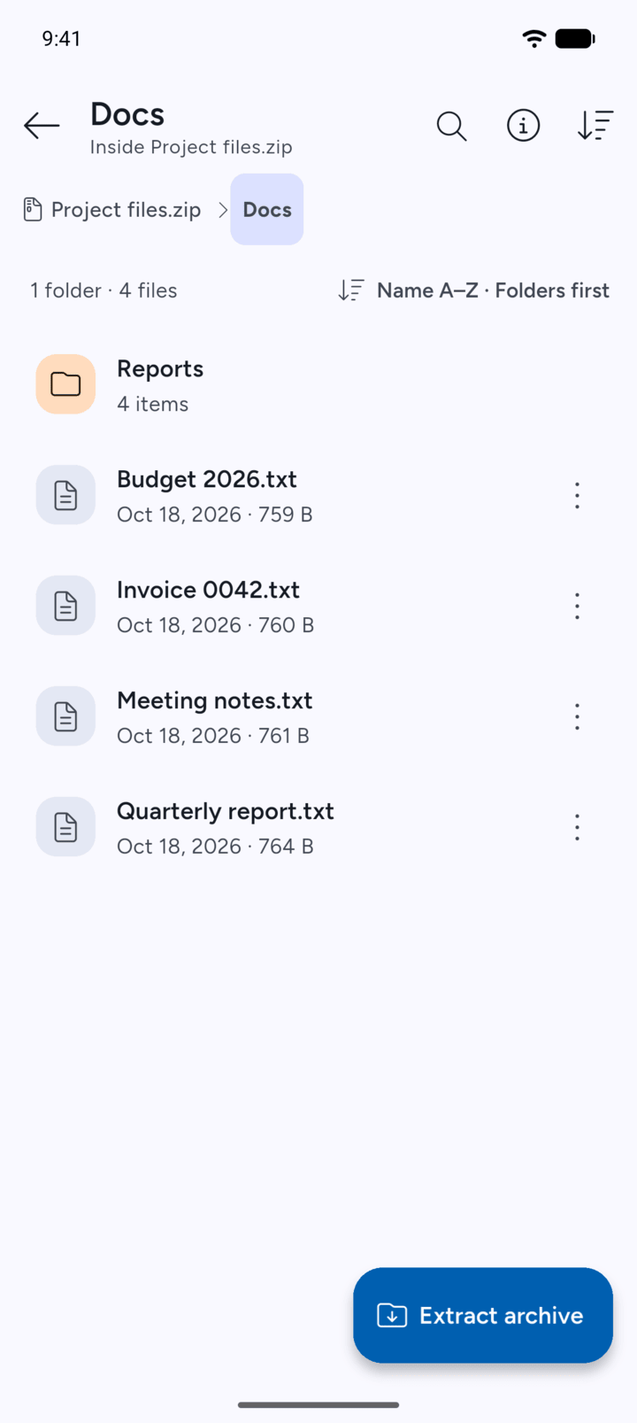 Step 3: Tap a folder to open it.