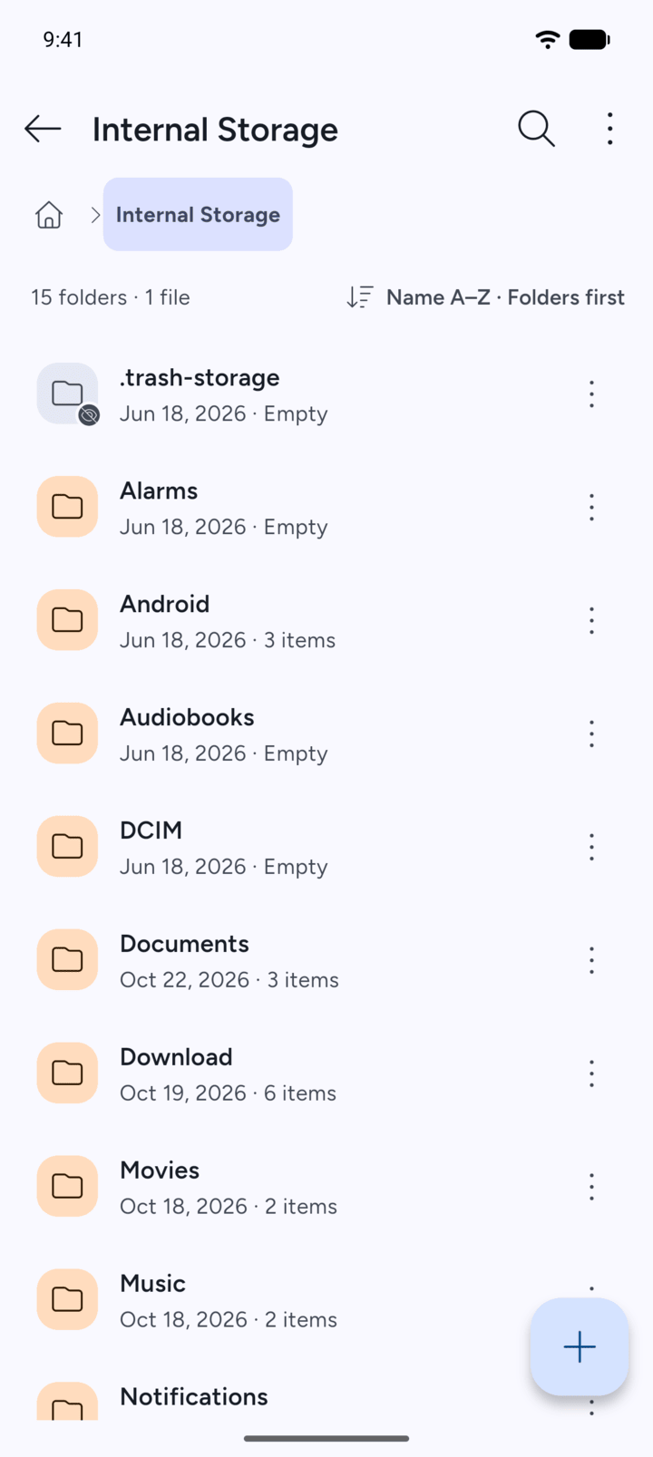 Step 2: Tap a folder to open it.