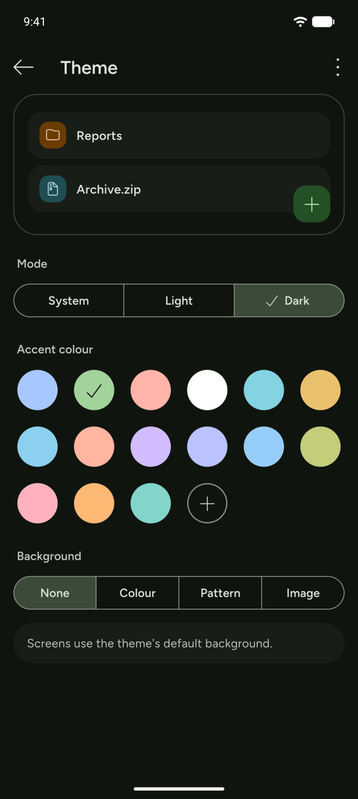 Step 5: Under Accent colour, tap a colour.